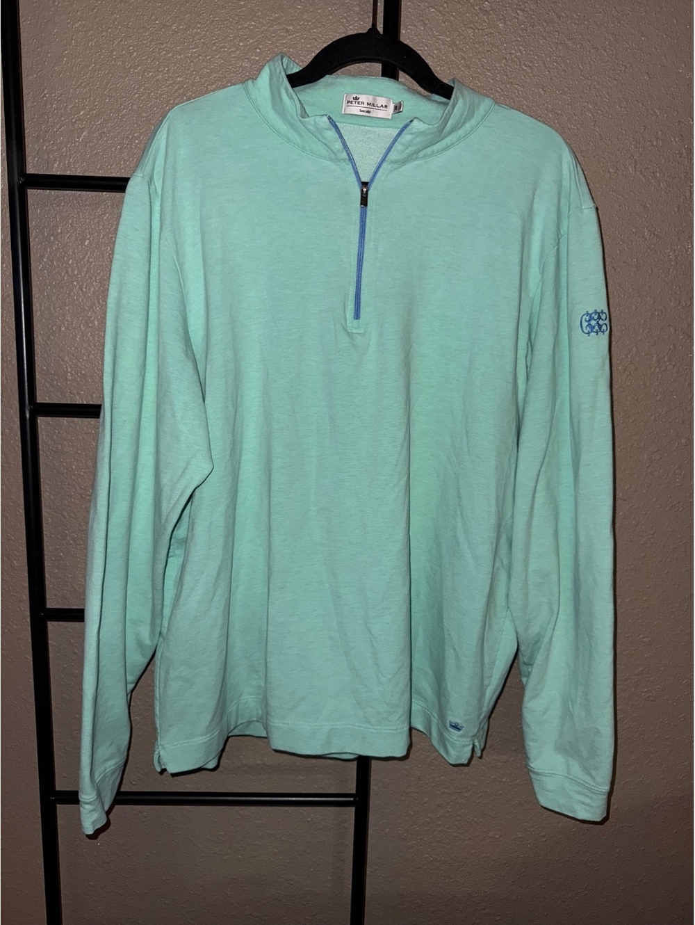 Peter Millar Seaside XL Light Blue Quarter-Zip Pullover